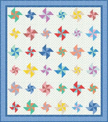 Playtime Pinwheels Quilt Pattern - Free Downloadable PDF by Ariga Wilson