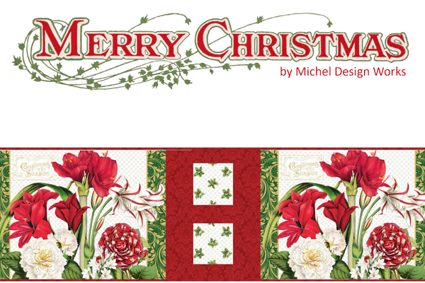 Free Merry Christmas Festive Table Runner Quilt Pattern - Download PDF