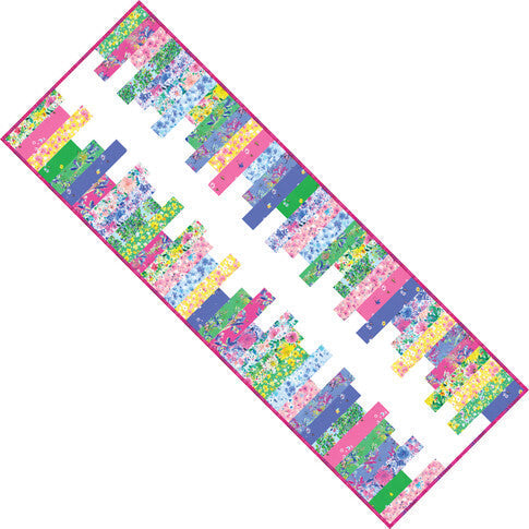 Stacked Strips Runner Quilt Pattern - Beginner-Friendly Table Runner with Roll Up Friendly Design