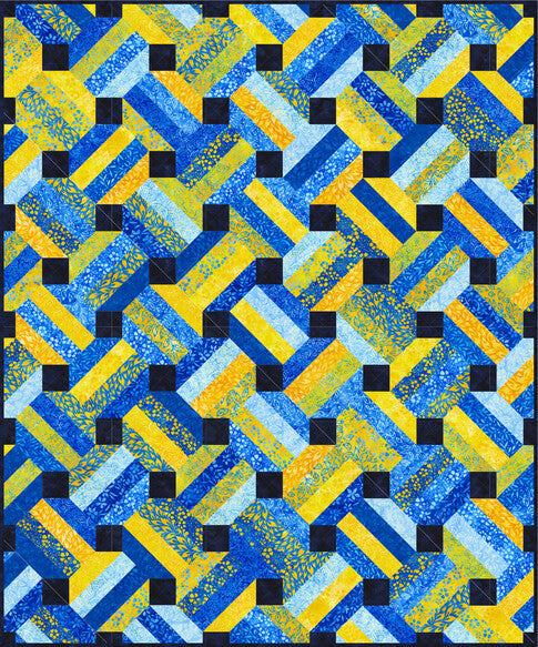 Cross Hatch Quilt Pattern - Beginner-Friendly Strip Piecing Design