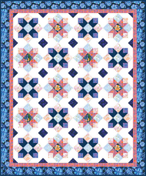 Mosaic Garden Quilt Pattern: A Beautiful Floral Star Block Design