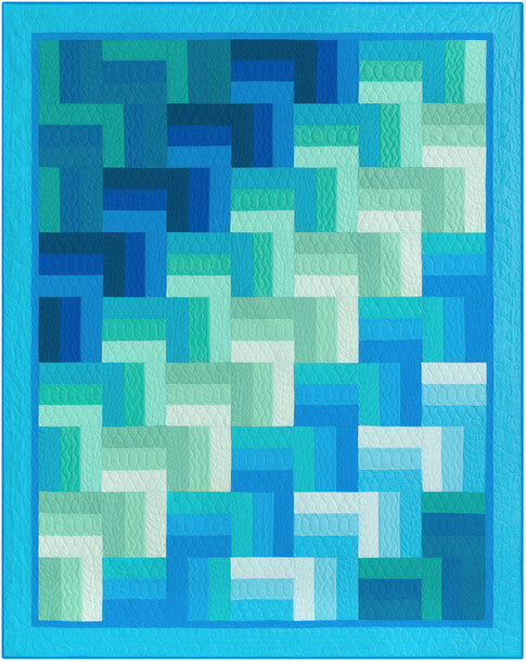 Free Passage Quilt Pattern - Stunning Ocean-Inspired Rectangle Strip Quilt for Beginners