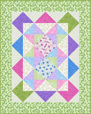 Transparency Quilt Pattern - Beginner-Friendly Colorful Geometric Quilt Design