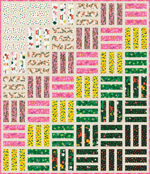 Free Colorful Jungle Quilt Pattern: Create a Vibrant In Full Flight Quilt with Rainforest Friends Fabric