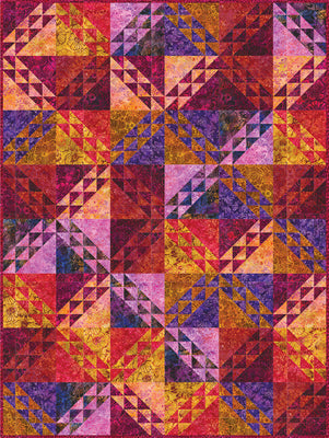 Shattered Quilt Pattern - Vibrant Beginner-Friendly 48" x 64" Quilt Design