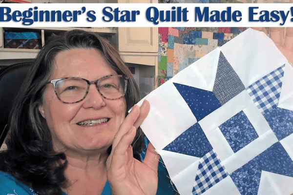 Easy Star Quilt Tutorial for Beginners: Garden Starry Night Quilt-Along