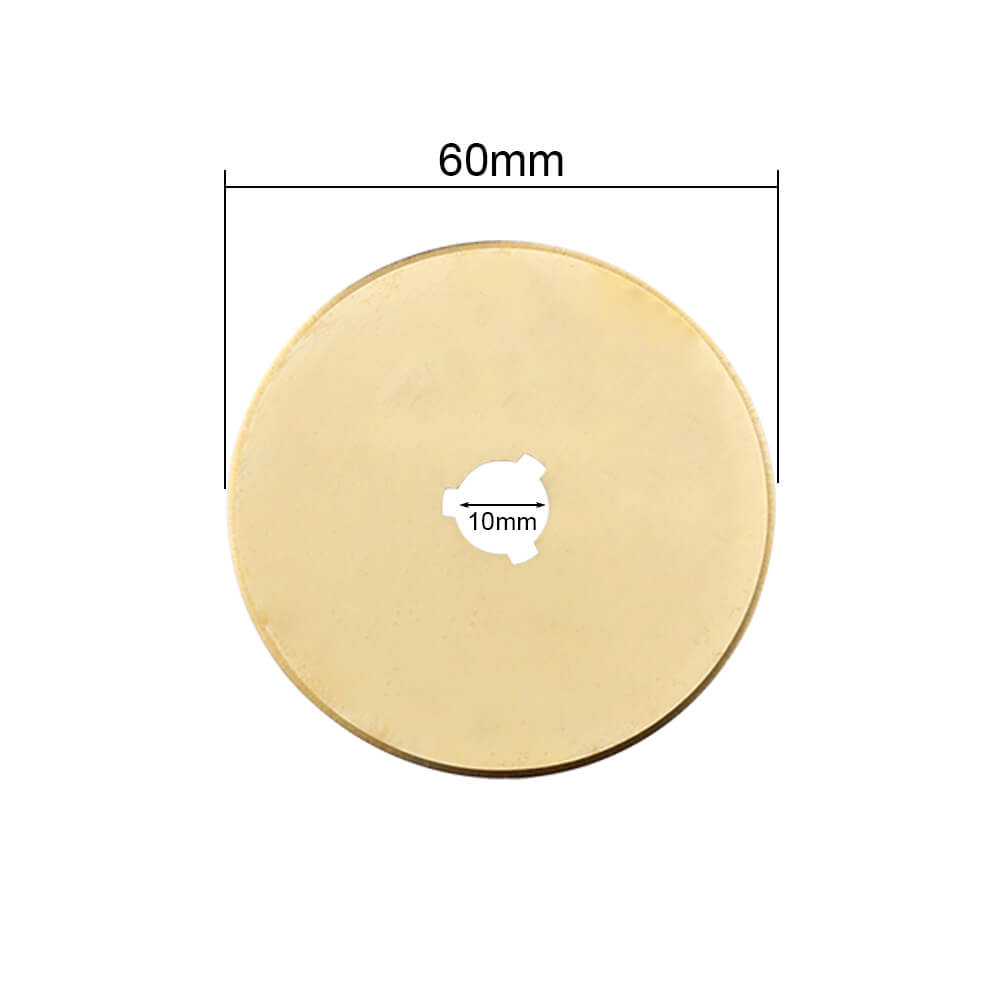 60mm Titanium Coated Rotary Cutter Blades For OLFA And Fiskars - PACK OF 10 - The Fabric Hut