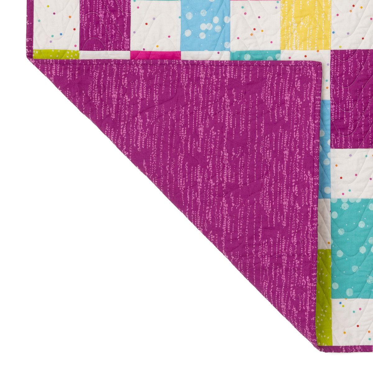 Modern Patchwork Quilt Kit - Pre-Cut with Complete Backing & Binding - 64x72'' Finished Size - Beginner-Friendly