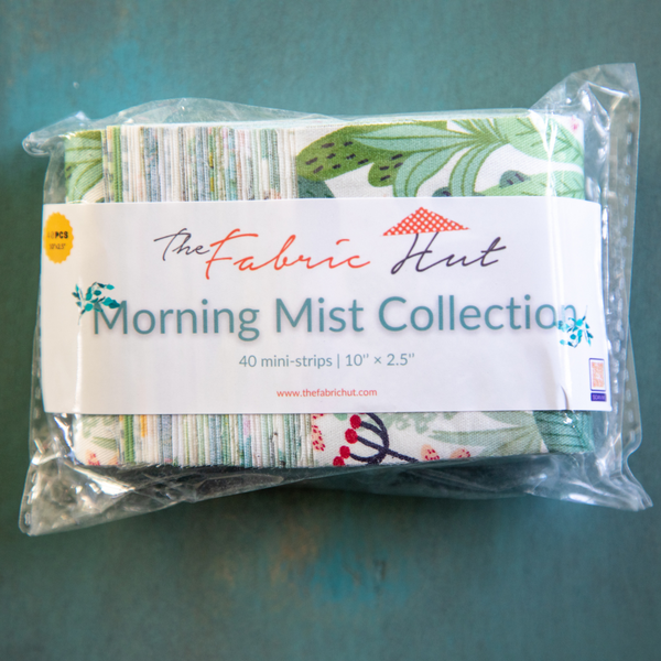 40-Piece Cotton 2.5'' x 10'' Mini Strips - Morning Mist Collection