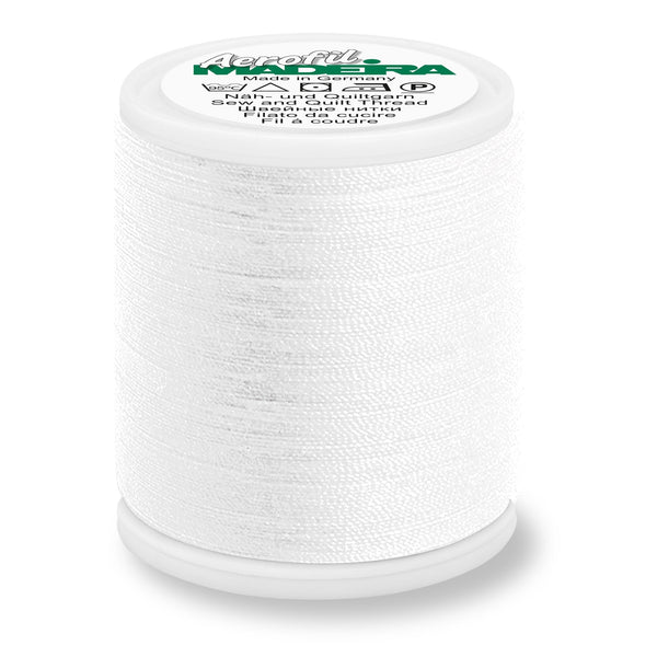 Madeira Aerofil 120 Polyester Quilting & Sewing 40WT Thread - 1100 Yards- 8011 White