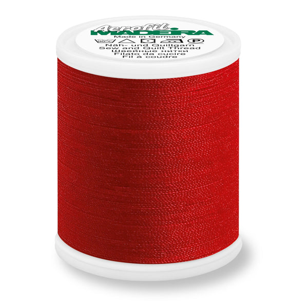 Madeira Aerofil 120 Polyester Quilting & Sewing 40WT Thread - 1100 Yards- 8380 Red
