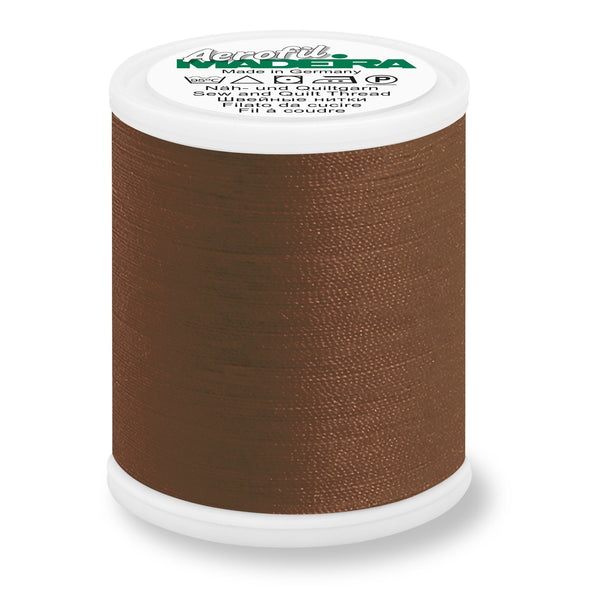 Madeira Aerofil 120 Polyester Quilting & Sewing 40WT Thread - 1100 Yards- 8541 Brown
