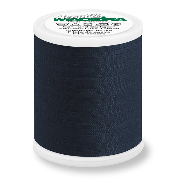 Madeira Aerofil 120 Polyester Quilting & Sewing 40WT Thread - 1100 Yards-8965 Dark Blue