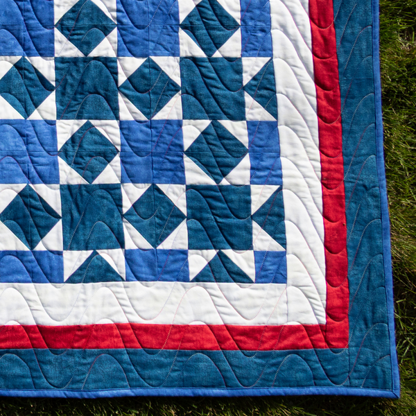 Honor and Valor Quilting Kit - Pre-Cut with Complete Backing & Binding - 58x73 inches Finished Size - Beginner Friendly