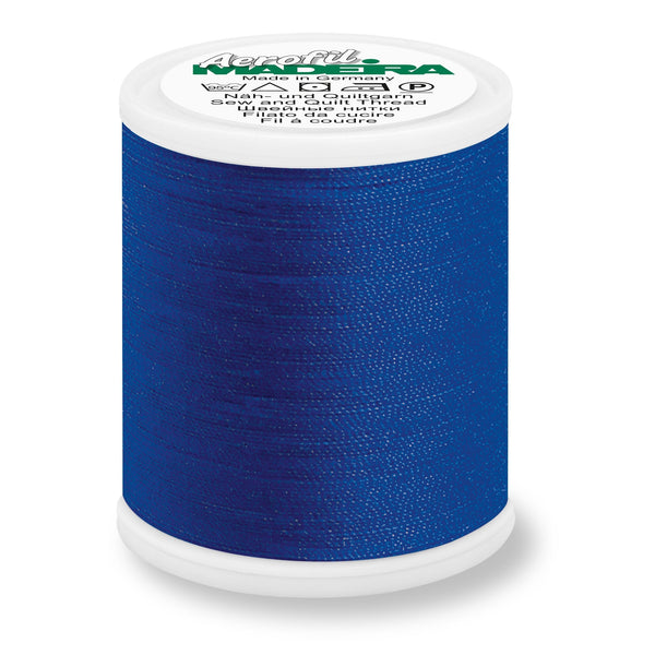 Madeira Aerofil 120 Polyester Quilting & Sewing 40WT Thread - 1100 Yards- 9660 Blue