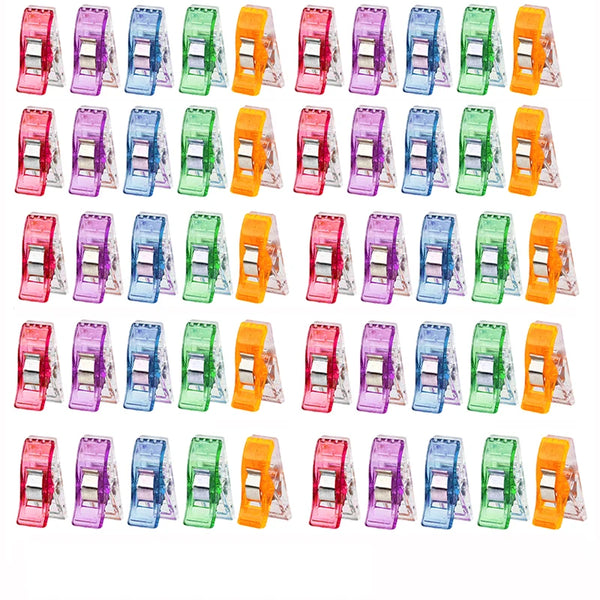 The Fabric Hut Colorful Quilting Clips - Pack of 50