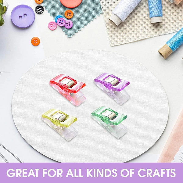 The Fabric Hut Colorful Quilting Clips - Pack of 50
