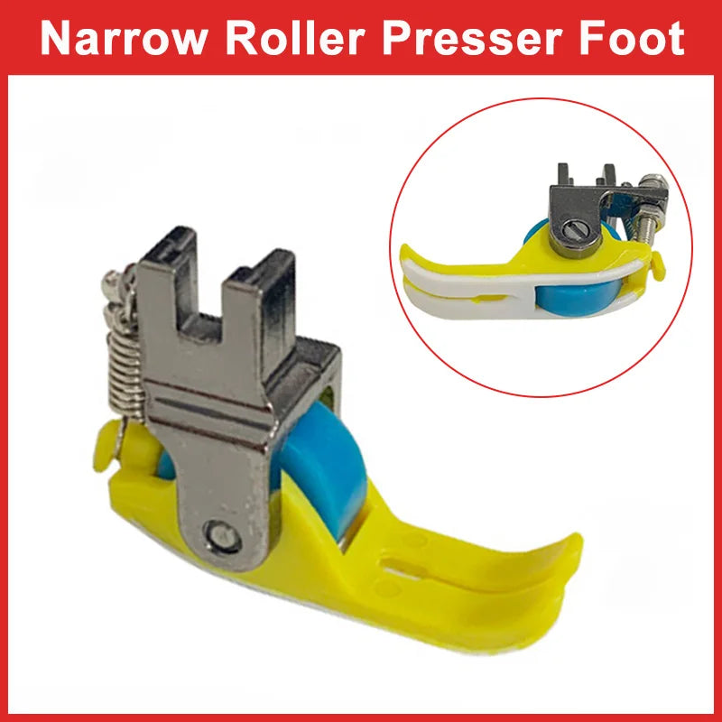 Narrow Roller Presser Foot for Industrial Single Needle Lockstitch Sewing Machine