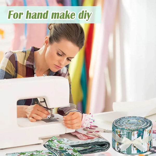 40-Piece Cotton 2.5'' x 10'' Mini Strips - Morning Mist Collection