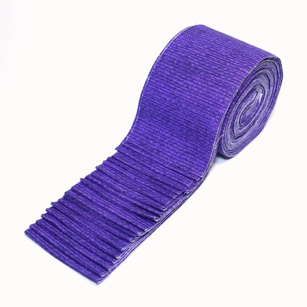 20 pc. 2.5 inch Crosshatch Purple Strip Roll 100% cotton fabric quilting strips