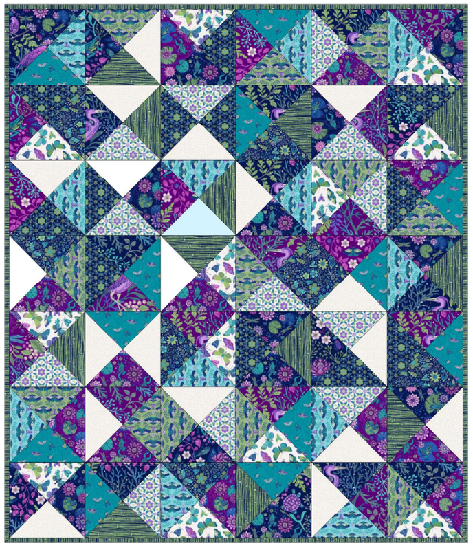Frog Pond Free Quilt Pattern - Download Your Water's Edge Design Today