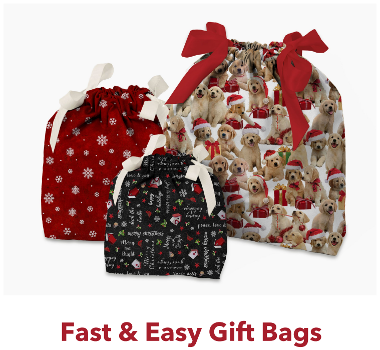 Free Fast &amp; Easy Gift Bags Sewing Pattern - 3 Sizes Included