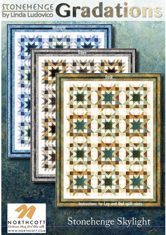 Stonehenge Gradations Free Quilt Pattern - Download Your Modern Star Block Design