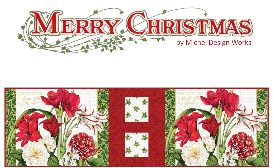 Free Merry Christmas Festive Table Runner Quilt Pattern - Download PDF