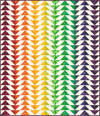 Free Vibrant Rainbow HST Quilt Pattern: Create a Stunning Flow Design with Farm Stand Fabric