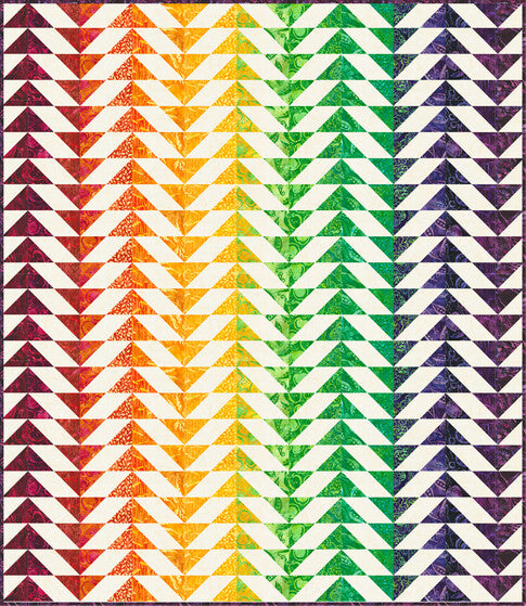 Free Vibrant Rainbow HST Quilt Pattern: Create a Stunning Flow Design ...