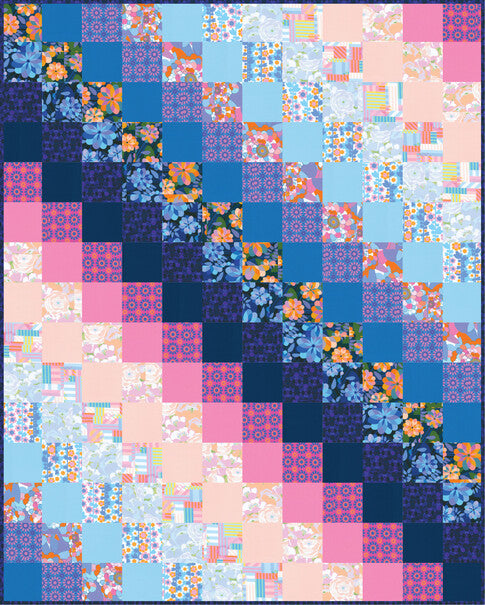 Fading Fat Quarters Quilt Pattern - Easy Beginner-Friendly Design with Stunning Color Gradient Effect