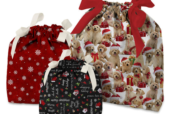 Fast & Easy Gift Bags - FREE DOWNLOAD (Golden Christmas)
