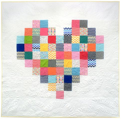 Pixelated Heart Free Quilt Pattern