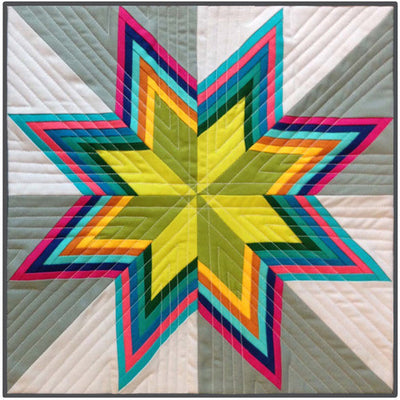 Striped Starburst Free Mini Quilt Pattern