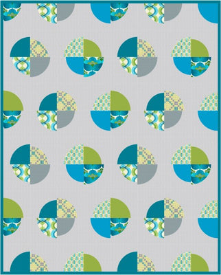 Mod Dots free quilt pattern with bright modern polka dots