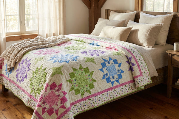 Maple Stars Free Quilt Pattern