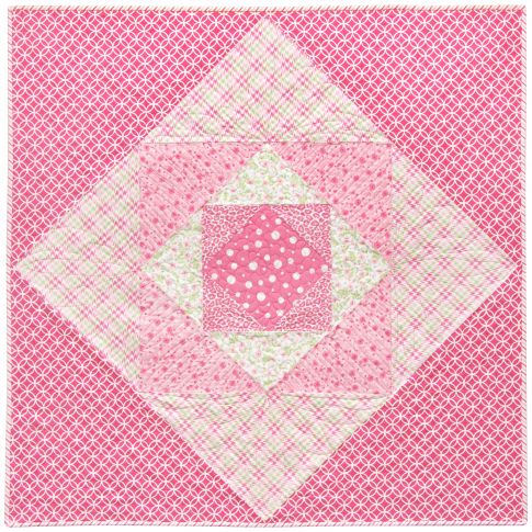 Springtime Squares Free Quilt Pattern, 49 inch square finished quilt