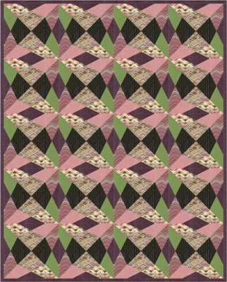 Cityscape modern skyline quilt in soft taupe tones