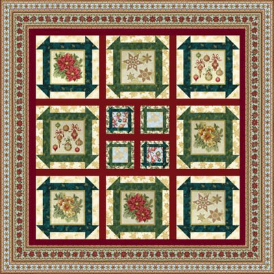 A bright, festive holiday quilt made from fat quarters