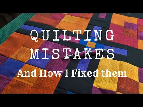 Removing a single misplaced unit from a pieced row with a seam ripper