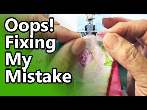 Repairing a cut in a finished quilt block with a diagonal patch