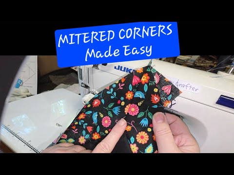 Sewing mitered corners on the fly