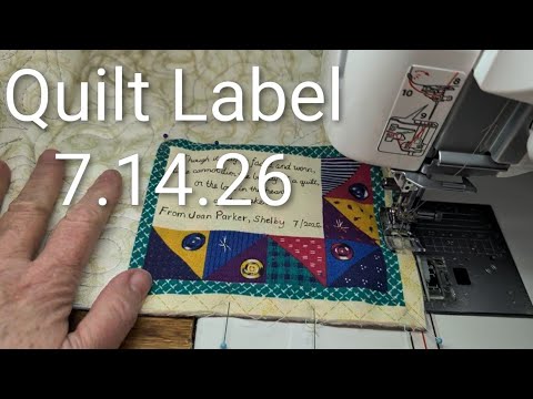 Making a quilt label as a finishing touch