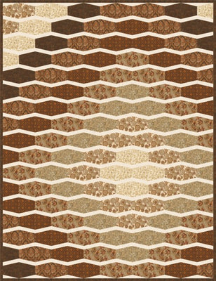 Cascade free quilt pattern, finished 80 by 104 inches