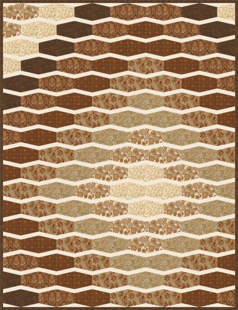 Cascade free quilt pattern, finished 80 by 104 inches