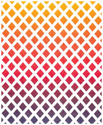 A calm lattice baby quilt finished at 36 by 44 inches