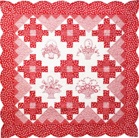 Lazy Daisy Redwork Free Quilt Pattern