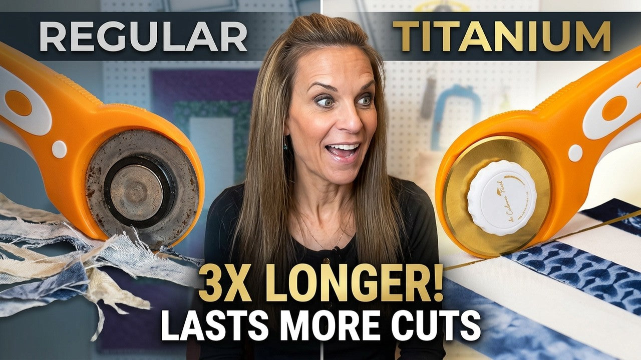 Titanium rotary cutter blades stay sharp longer