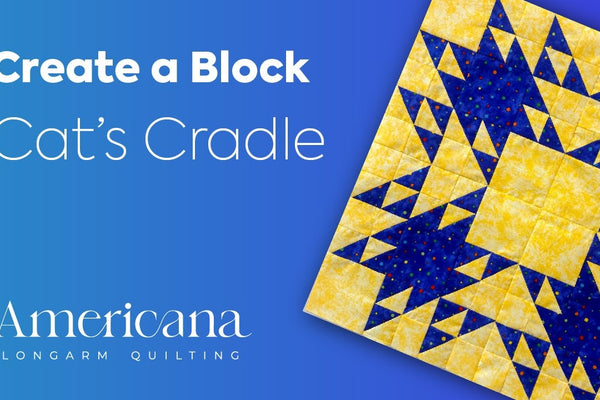 Piecing the traditional Cat's Cradle quilt block