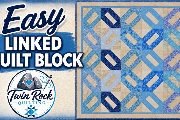Centring a corner triangle with a crease on a linked chain quilt block